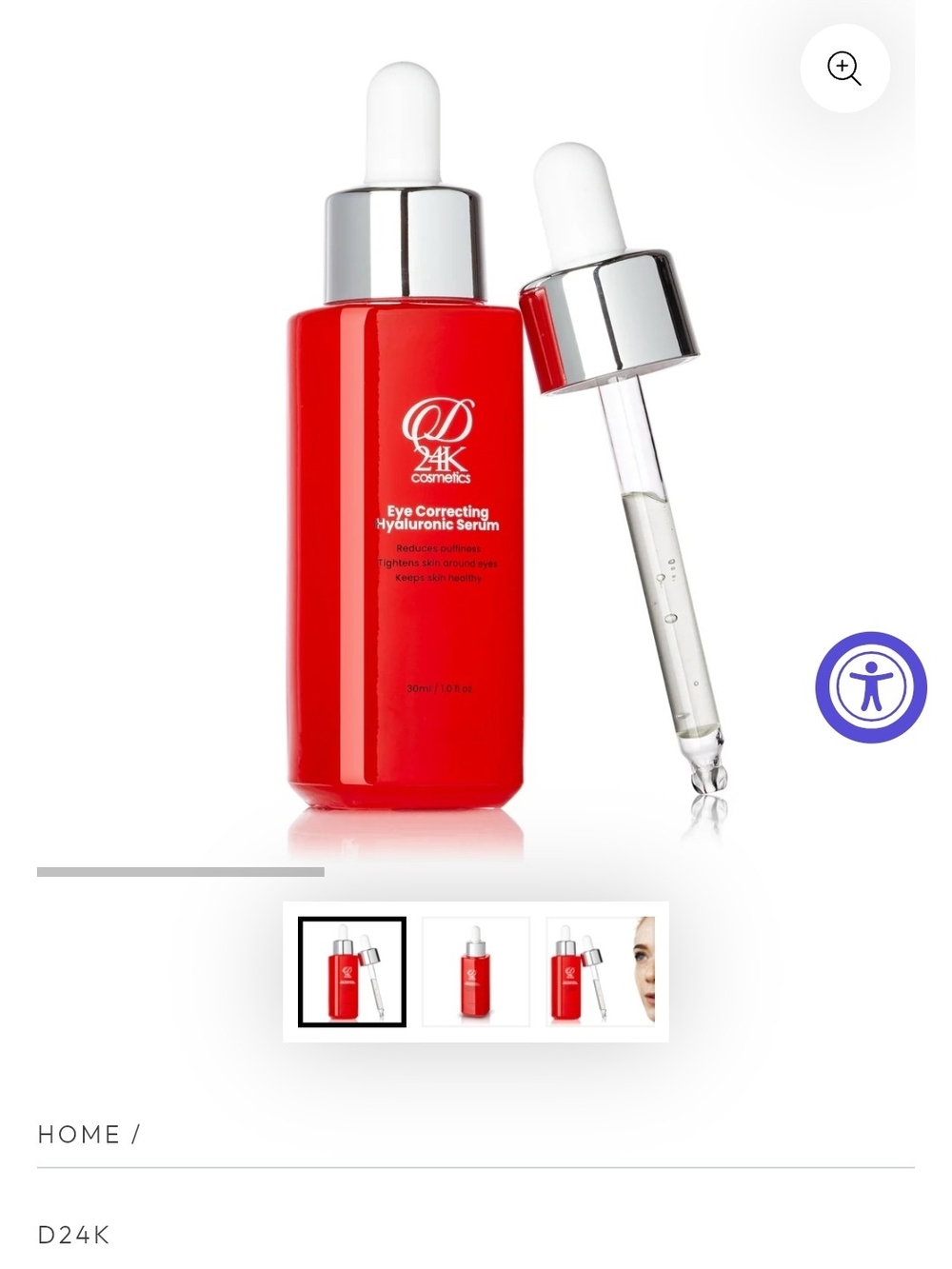Eye Correcting Hyaluronic Serum — Red